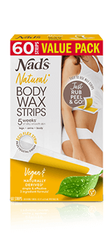 Nads Natural Hair Removal Body Wax Strips
