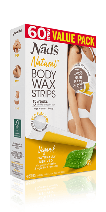 Nads Natural Hair Removal Body Wax Strips